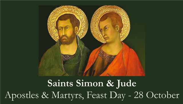 Oct 28th: Sts. Simon & Jude Prayer Card
